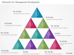 Hierarchy for management development flat powerpoint design