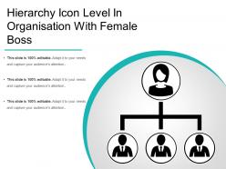 Hierarchy Icon Level In Organisation With Female Boss