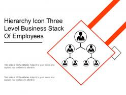 Hierarchy Icon Three Level Business Stack Of Employees