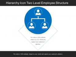 Hierarchy icon two level employee structure