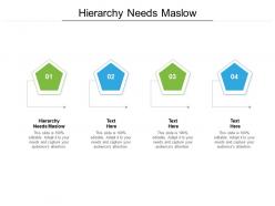 Hierarchy needs maslow ppt powerpoint presentation show files cpb