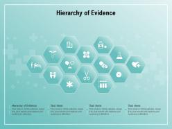 Hierarchy of evidence ppt powerpoint presentation file infographic template