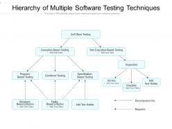 Hierarchy of multiple software testing techniques
