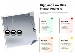 High and low risk impact analysis