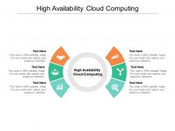 High availability cloud computing ppt powerpoint presentation portfolio grid cpb