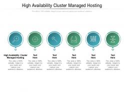 High availability cluster managed hosting ppt powerpoint presentation portfolio example topics cpb