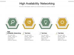 High availability networking ppt powerpoint presentation gallery topics cpb