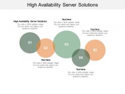 High availability server solutions ppt powerpoint presentation visual aids cpb