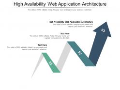 High availability web application architecture ppt powerpoint presentation infographics cpb