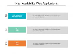 High availability web applications ppt powerpoint presentation pictures slide download cpb