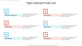 High Calories Fruits List In Powerpoint And Google Slides Cpb
