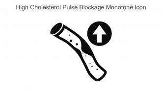 High Cholesterol Pulse Blockage Monotone Icon In Powerpoint Pptx Png And Editable Eps Format