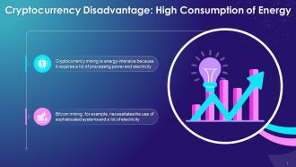High Consumption Of Energy As A Disadvantage Of Cryptocurrency Training Ppt
