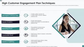 High Customer Engagement Plan Techniques