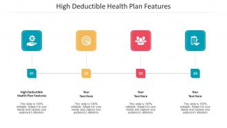 High deductible health plan features ppt powerpoint presentation show slide cpb