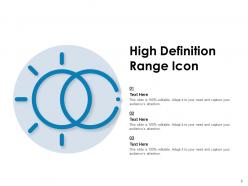 High definition circular icon range resolution computer laptop