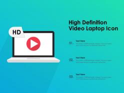 High definition video laptop icon
