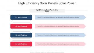 High Efficiency Solar Panels Solar Power In Powerpoint And Google Slides Cpb