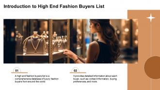 High End Fashion Buyers List powerpoint presentation and google slides ICP Appealing Colorful