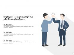 High five icon athletes winning contract completing project representing individual