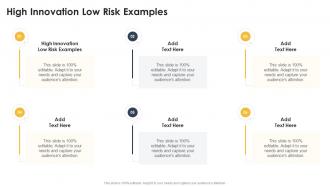 High Innovation Low Risk Examples In Powerpoint And Google Slides Cpb
