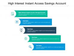 High interest instant access savings account ppt powerpoint presentation slides templates cpb