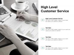 High level customer service ppt powerpoint presentation infographic template templates cpb