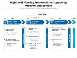 High level planning framework for supporting maritime enforcement