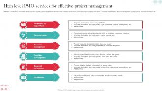 High Level Pmo Services For Effective Project Management