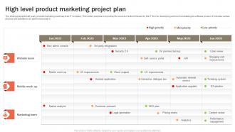 High Level Product Marketing Project Plan