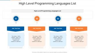 High Level Programming Languages List In Powerpoint And Google Slides Cpb