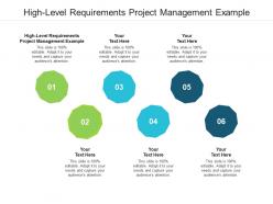 High level requirements project management example ppt powerpoint presentation summary graphics cpb