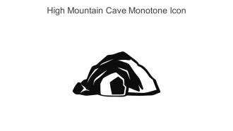 High Mountain Cave Monotone Icon In Powerpoint Pptx Png And Editable Eps Format