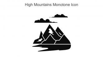 High Mountains Monotone Icon In Powerpoint Pptx Png And Editable Eps Format