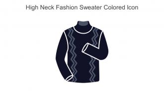 High Neck Fashion Sweater Colored Icon In Powerpoint Pptx Png And Editable Eps Format