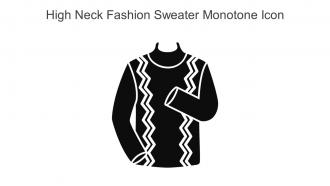High Neck Fashion Sweater Monotone Icon In Powerpoint Pptx Png And Editable Eps Format