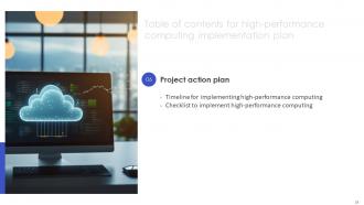 High Performance Computing Implementation Plan Powerpoint Presentation Slides Visual Editable