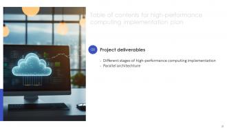 High Performance Computing Implementation Plan Powerpoint Presentation Slides Attractive Editable