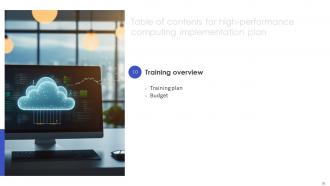 High Performance Computing Implementation Plan Powerpoint Presentation Slides Adaptable Editable