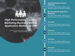 High performance content marketing business mobile application marketing cpb