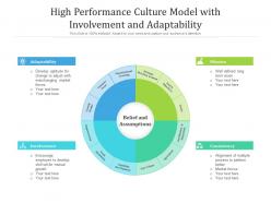 High performance culture model with involvement and adaptability