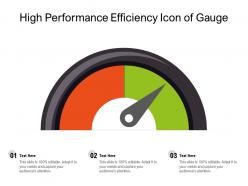 High performance efficiency icon of gauge