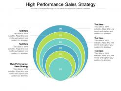 High performance sales strategy ppt powerpoint presentation icon tips cpb