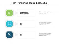 High performing teams leadership ppt powerpoint professional grid cpb