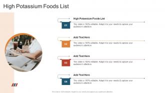 High Potassium Foods List In Powerpoint And Google Slides Cpb