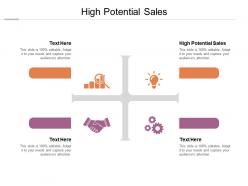 High potential sales ppt powerpoint presentation model professional cpb