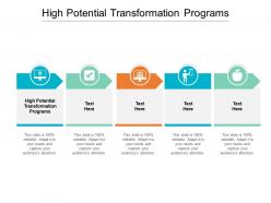 High potential transformation programs ppt powerpoint presentation gallery styles cpb