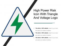 High power risk icon with triangle and voltage logo