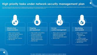 High Priority Tasks Under Network Security Management Plan