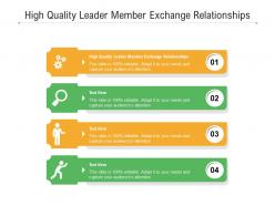 High quality leader member exchange relationships ppt powerpoint presentation model show cpb